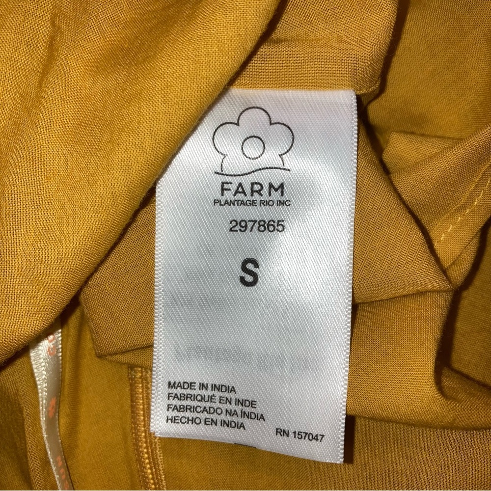 FARM Rio Yellow Tropical Tapestry layered Mini Skirt Size S - Picture 10 of 12